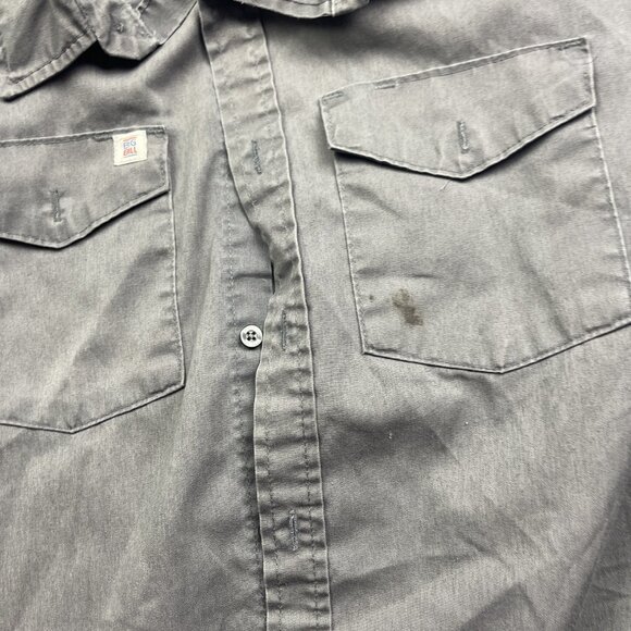 Lot x3 VTG Big Bill Canada Made Work Shirt Men 2XL Grey Long Sleeve Workwear ** - Picture 6 of 16